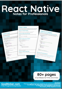 Image of React Mastering React Native Native - Notes for Professionals